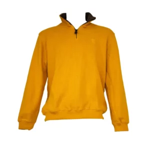 SWEAT COL ZIPPE MOUTARDE