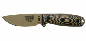 Esee 3 coyote/noire lame fde