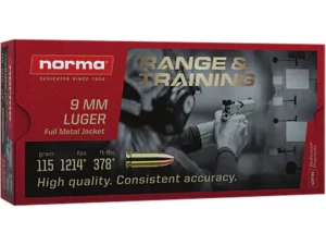 CART NORMA 9MM LUGER 7.5G/115GR RANGE&TRAINING